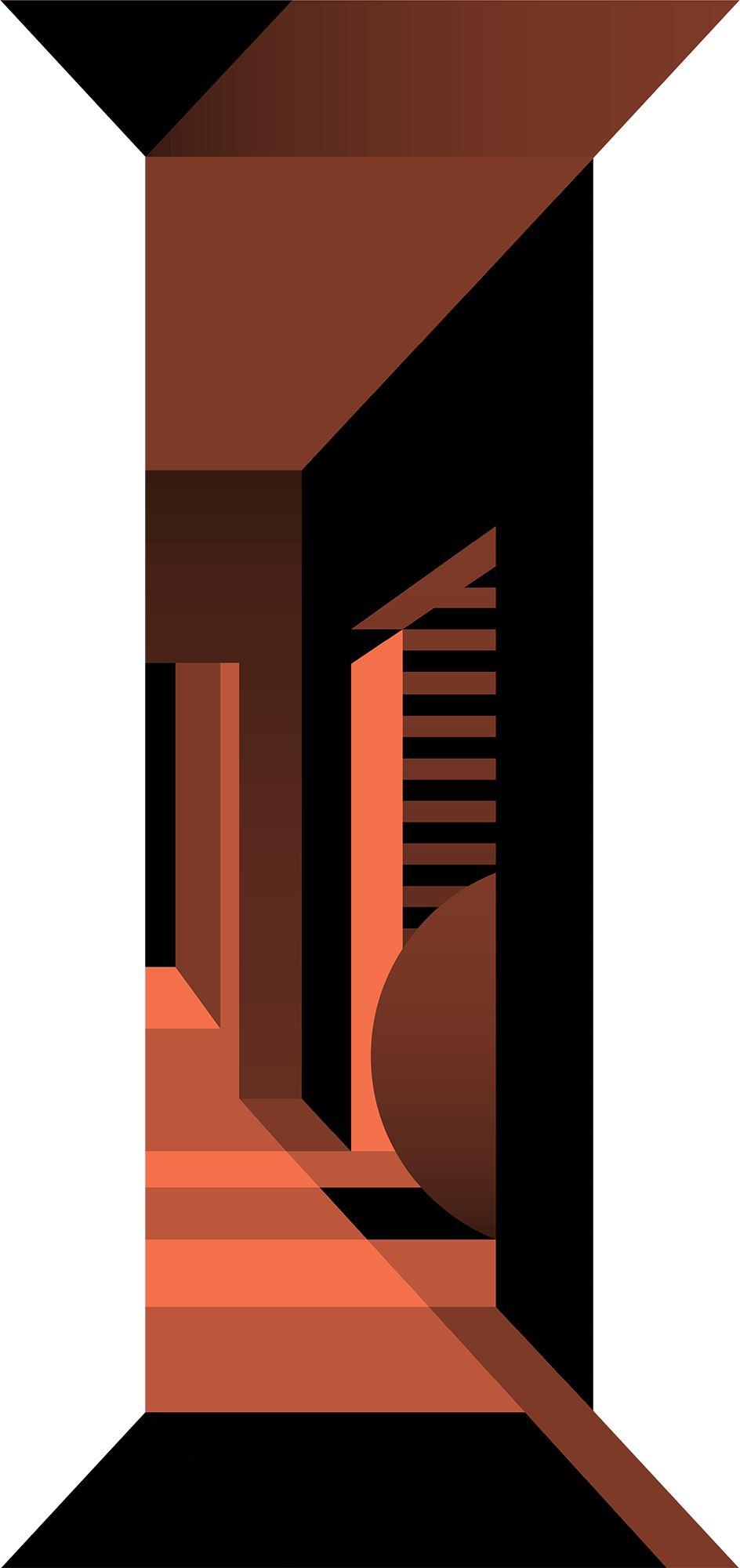 Italianism Logo Ray Oranges - Architecture Clipart (944x2000), Png Download