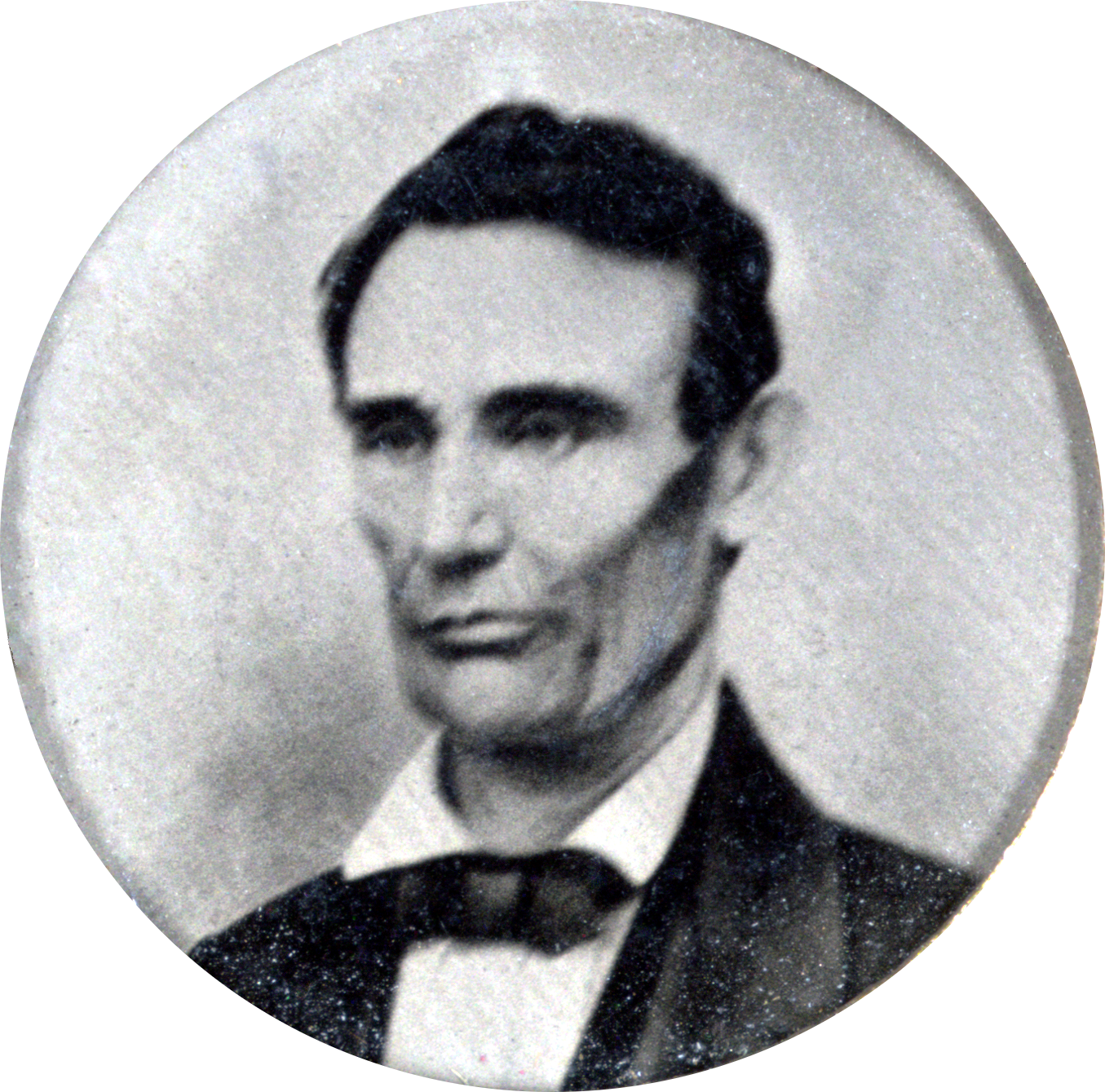 1858 Abraham Lincoln Portrait From Campaign Button - Hannibal Hamlin Lincoln Movie Clipart (1355x1339), Png Download