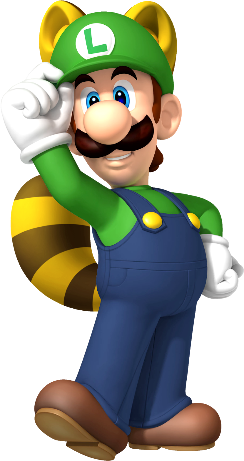 Raccoon Mario/luigi - Luigi Bros Clipart (849x1600), Png Download