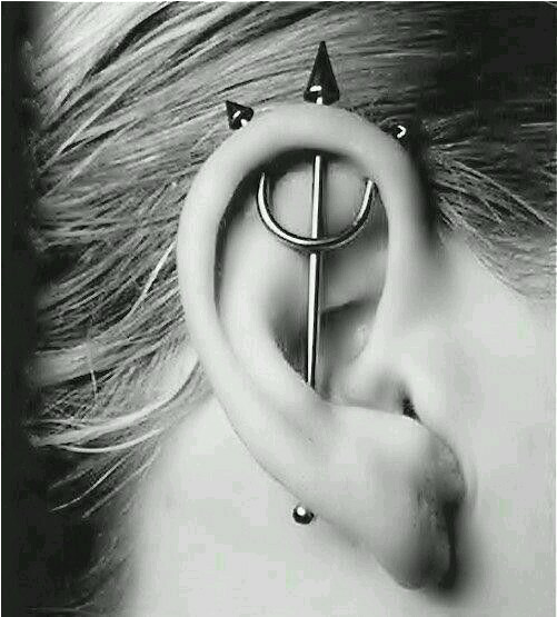 Trident Ear Piercing Clipart (720x720), Png Download
