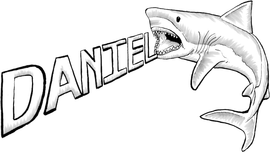 Great White Shark Drawing Com Free For - Shark Drawings Clipart (950x596), Png Download