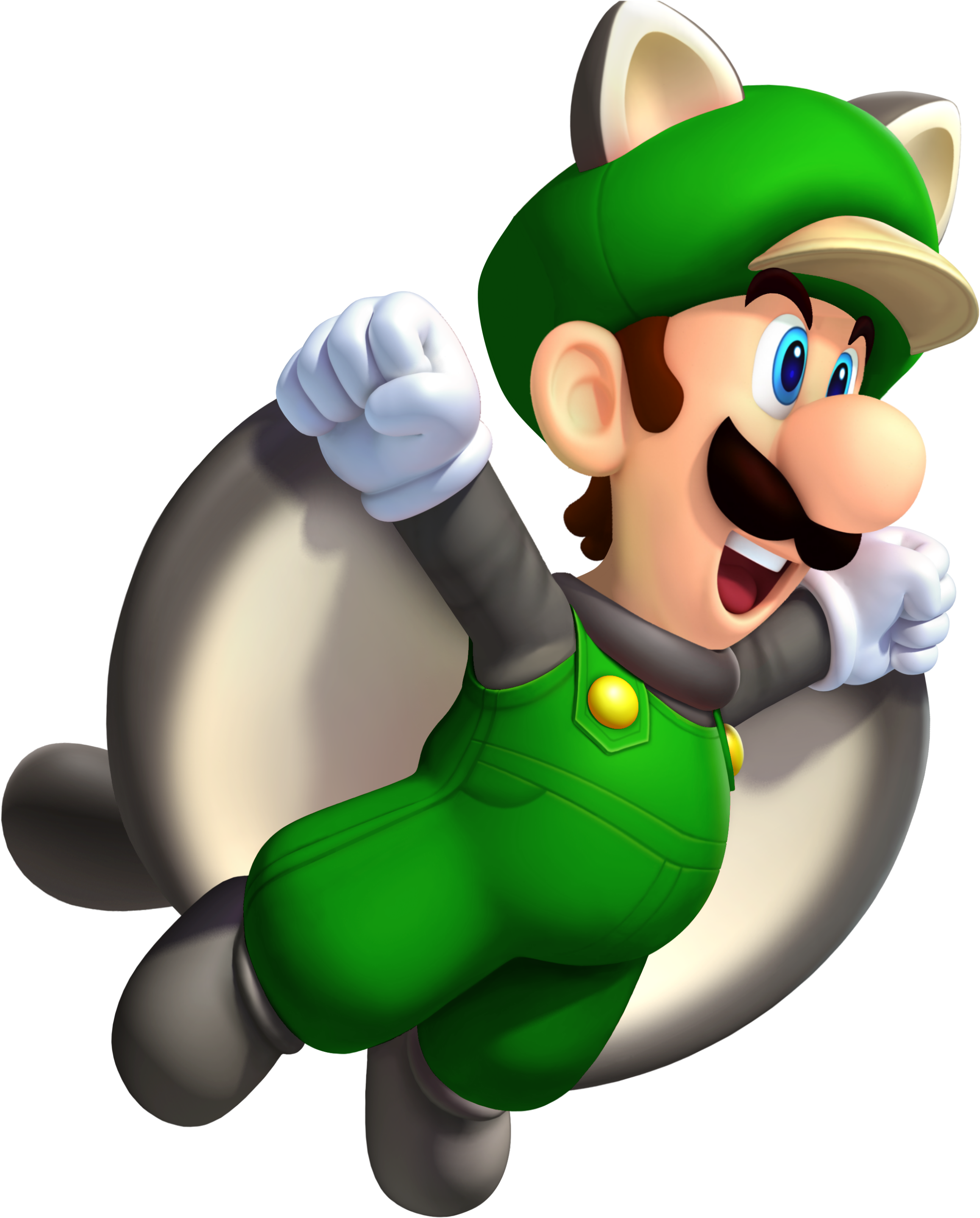 Flying Squirrel Luigi Super Mario Party, Super Mario - New Super Mario Bros U Acorn Clipart (2365x2937), Png Download