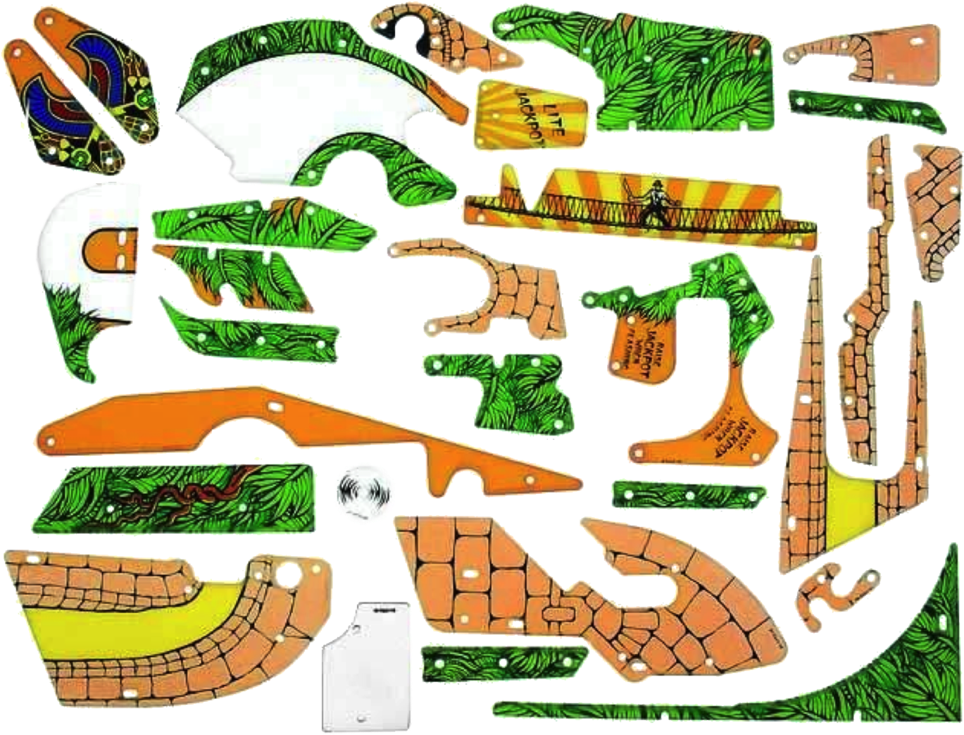 Williams Indiana Jones Pinball Plastic Set - Indiana Jones Pinball Plastic Set Clipart (1412x1082), Png Download