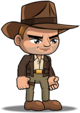 Indiana Jones Clipart Chibi - Indiana Jones Cartoon Png Transparent Png (640x480), Png Download