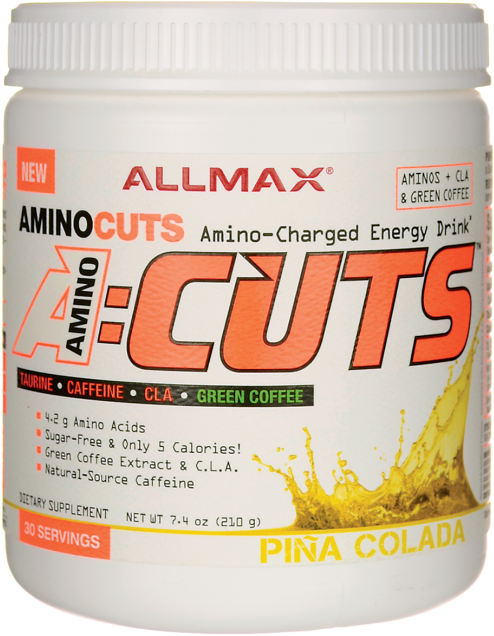 Allmax Amino Cuts Amino Acids Powder, Pina Colada, - Drink Clipart (650x650), Png Download