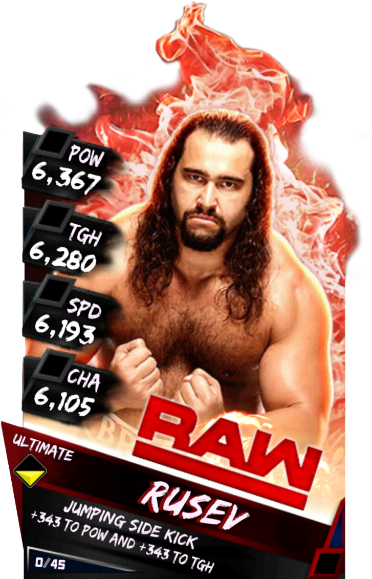 Supercard Rusev Wrestlemania Mitb 8446 Supercard Rusev - Wwe Supercard Raw Clipart (733x1158), Png Download