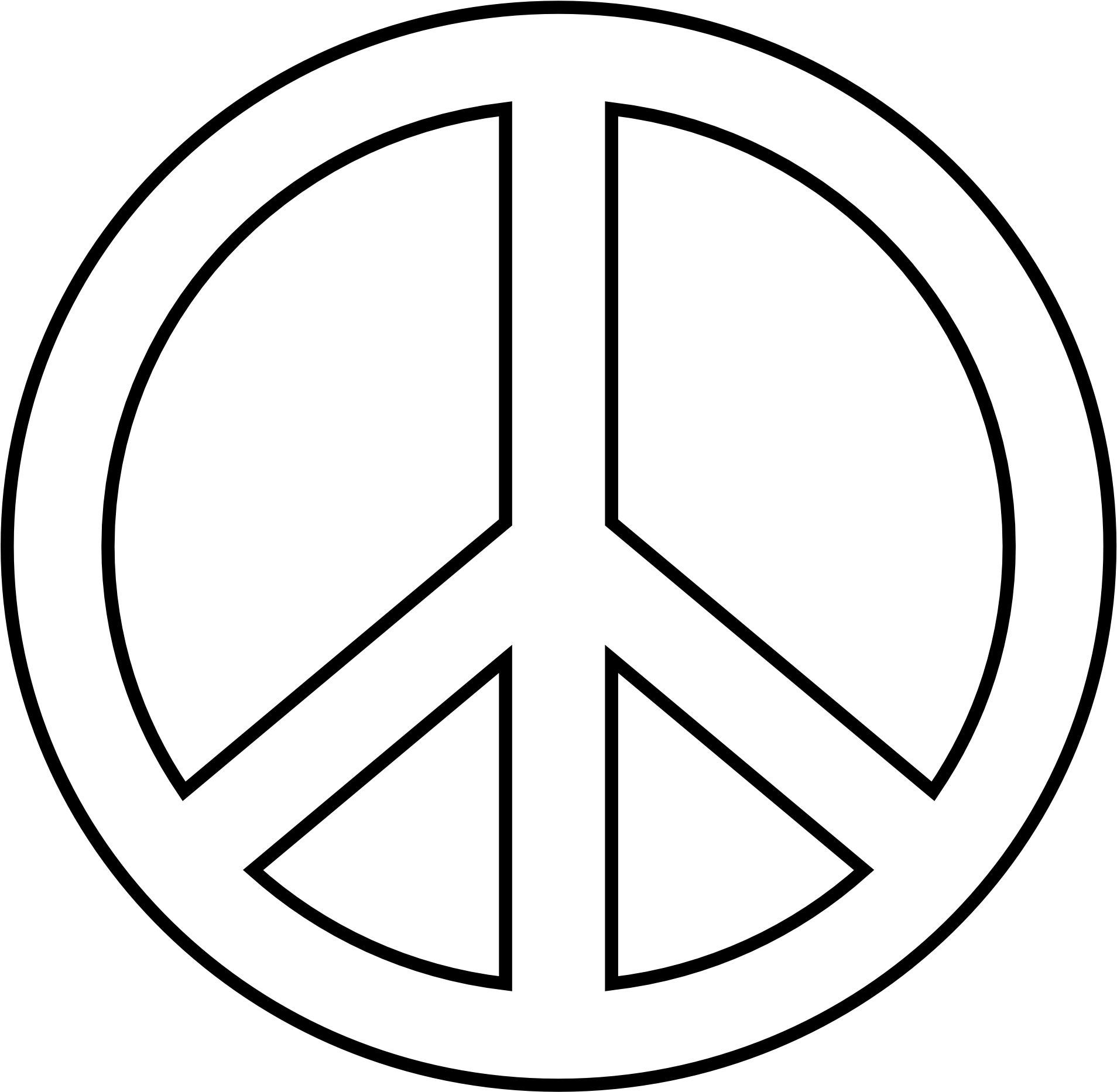 Cartoon Peace Sign Hand - Peace Sign Clip Art - Png Download (1969x1952), Png Download