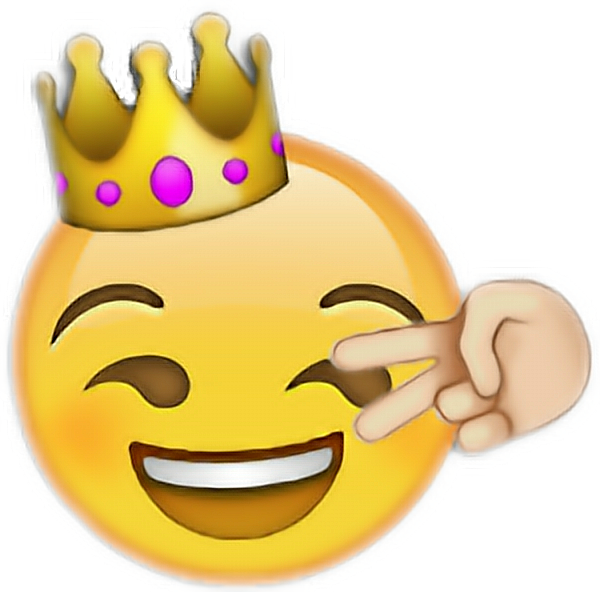 Queen King Peace Emoji Sticker Issa Dxddyyyy Png Queen - Smiley Clipart (600x592), Png Download