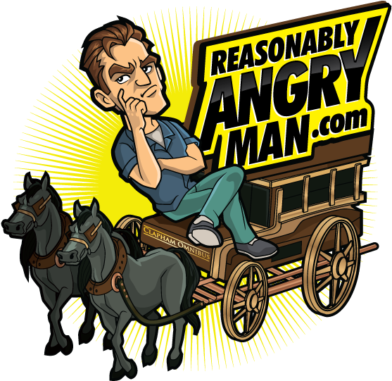 Reasonably Angry Man - Cartoon Clipart (585x585), Png Download
