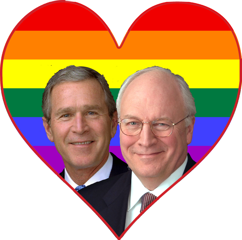 Champions Of Gay Marriage - George W Bush Clipart (800x794), Png Download