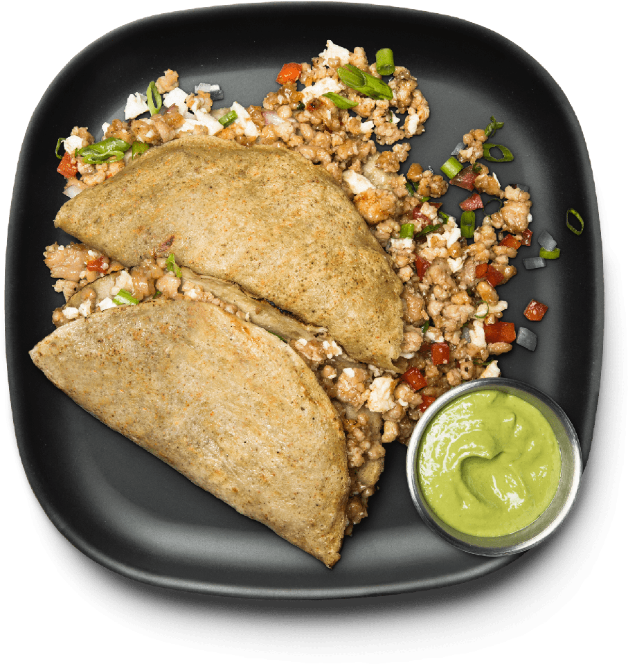 Chicken Sausage Breakfast Tacos Clipart (907x959), Png Download