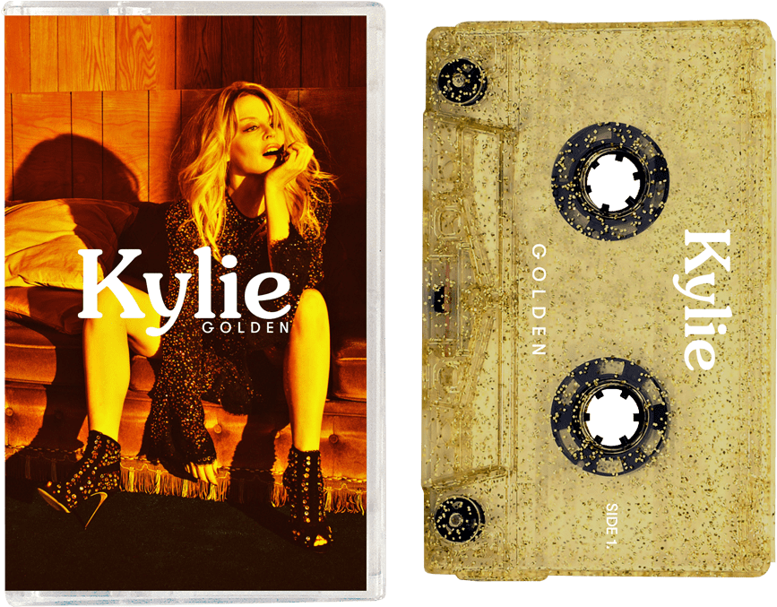 Kylie Minogue Golden Album Leads Cassette Tape Revival Clipart (867x677), Png Download