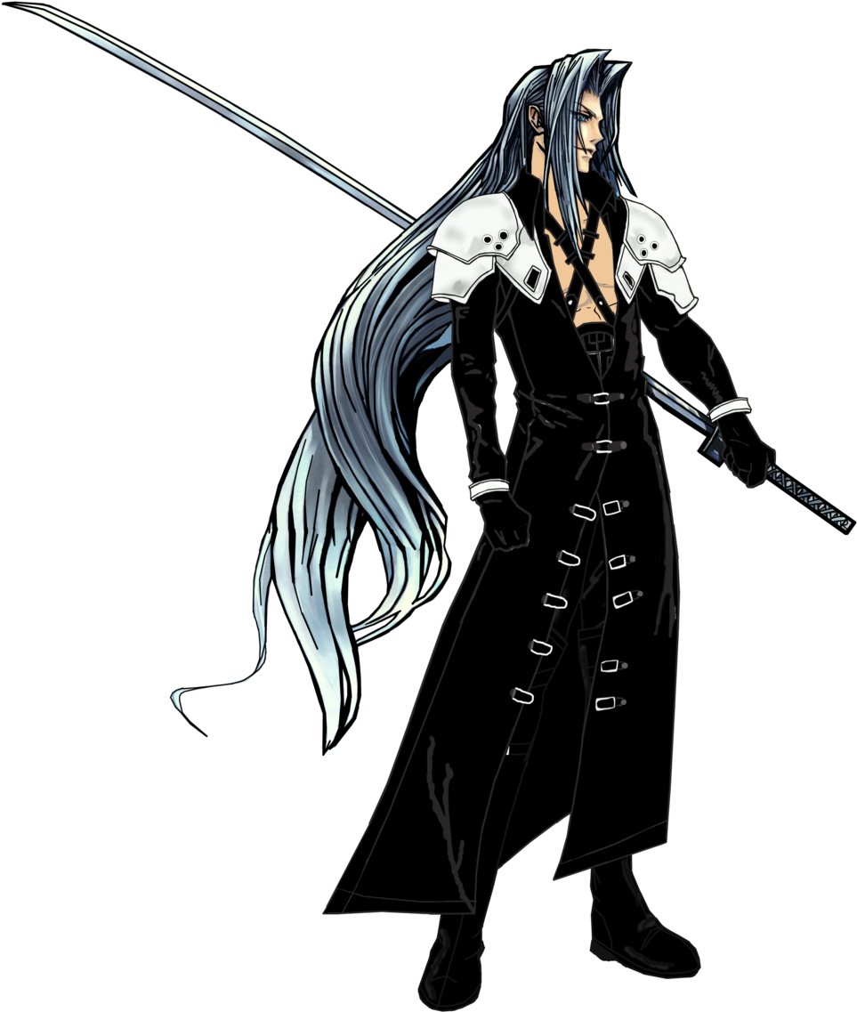 473kib, 1024x1168, Sephiroth Artwork Ffviiacc Full - Sephiroth Artwork Clipart (1024x1168), Png Download