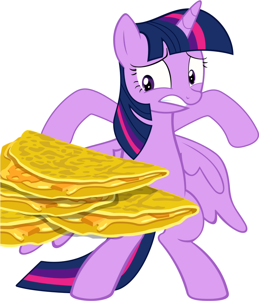 Bluetech, Edit, Female, Food, Inkscape, Mare, Pony, - Mlp Twilight Is Afraid Of Quesadillas Clipart (927x1092), Png Download