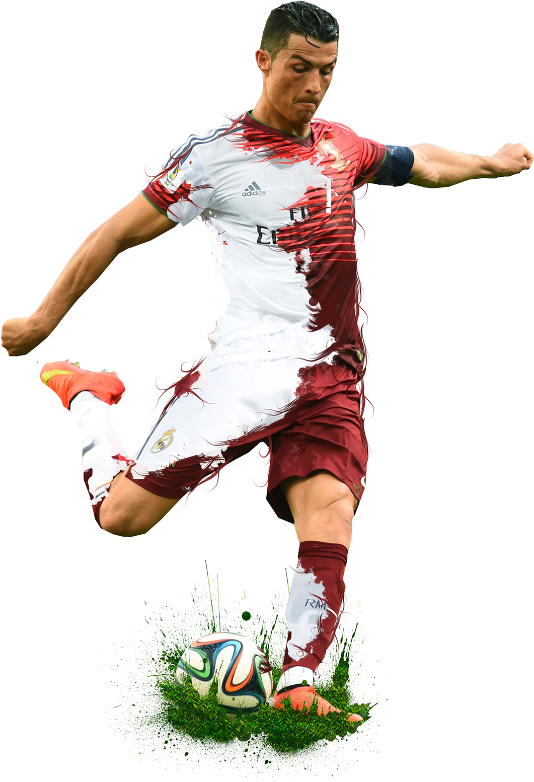 Clip Art Free Library Cr7 Drawing Rooney - World Cup Football Player Png Transparent Png (1200x1719), Png Download