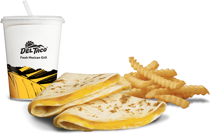 Quesadilla Kid Loco® Meal, Del Taco, Milton, Del Taco, - Del Taco Clipart (860x480), Png Download