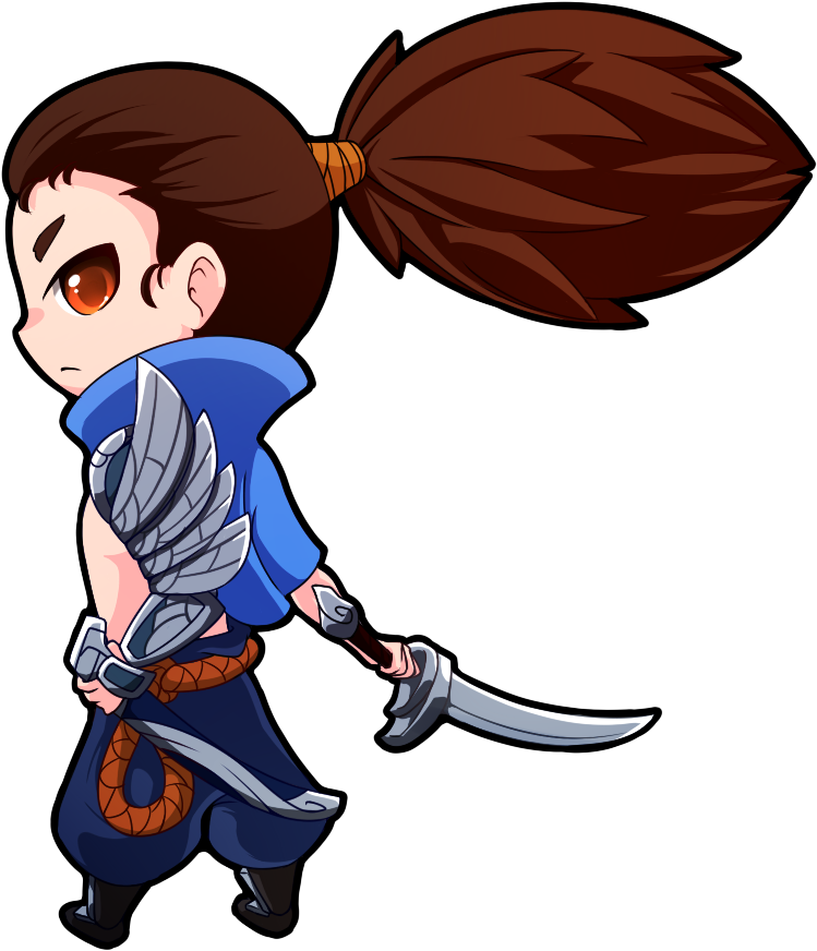 28 Collection Of Yasuo Drawing Chibi - League Of Legends Chibi Yasuo Clipart (749x872), Png Download