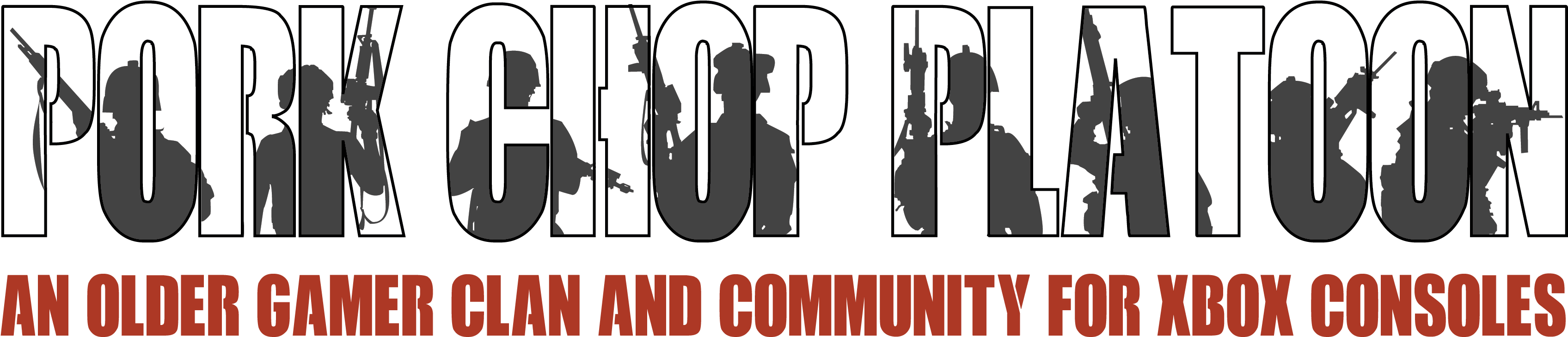 Pork Chop Platoon - Graphic Design Clipart (3397x876), Png Download