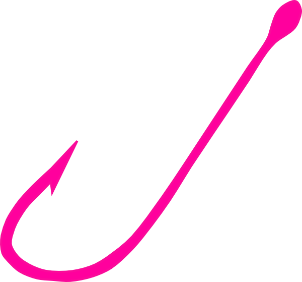 Cute Fishing Hook Clipart - Pink Fishing Pole Clipart - Png Download (600x559), Png Download