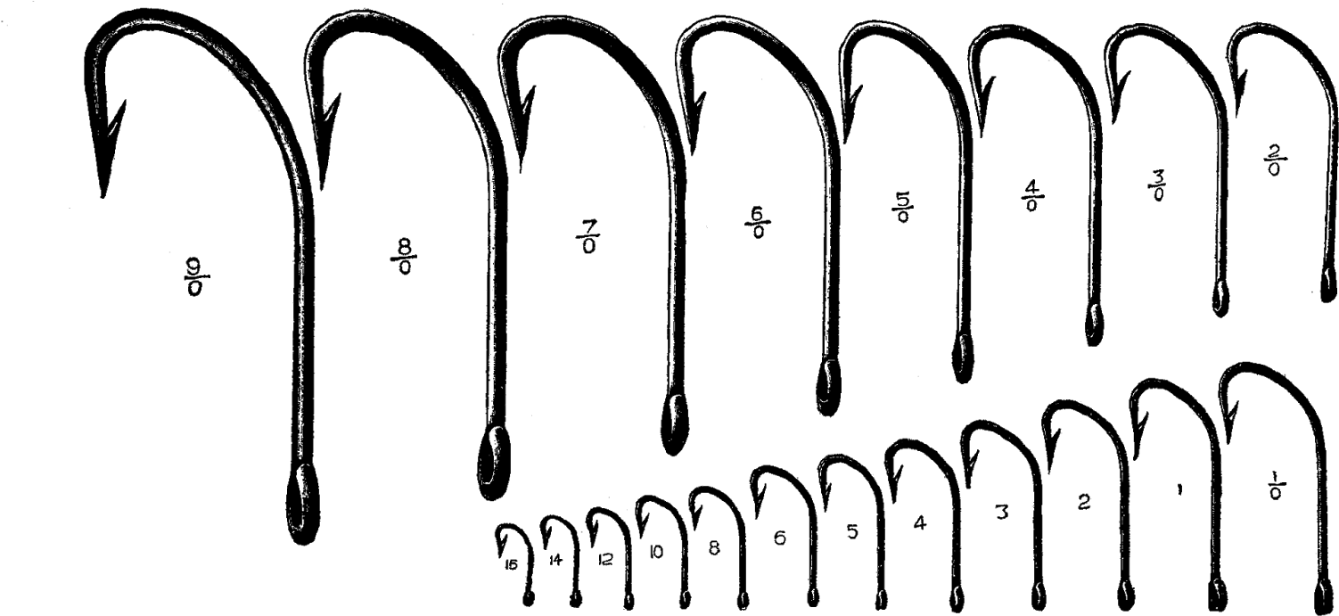 Free Fishing Digital Stamps - Chart Printable Hook Sizes Clipart (1600x844), Png Download