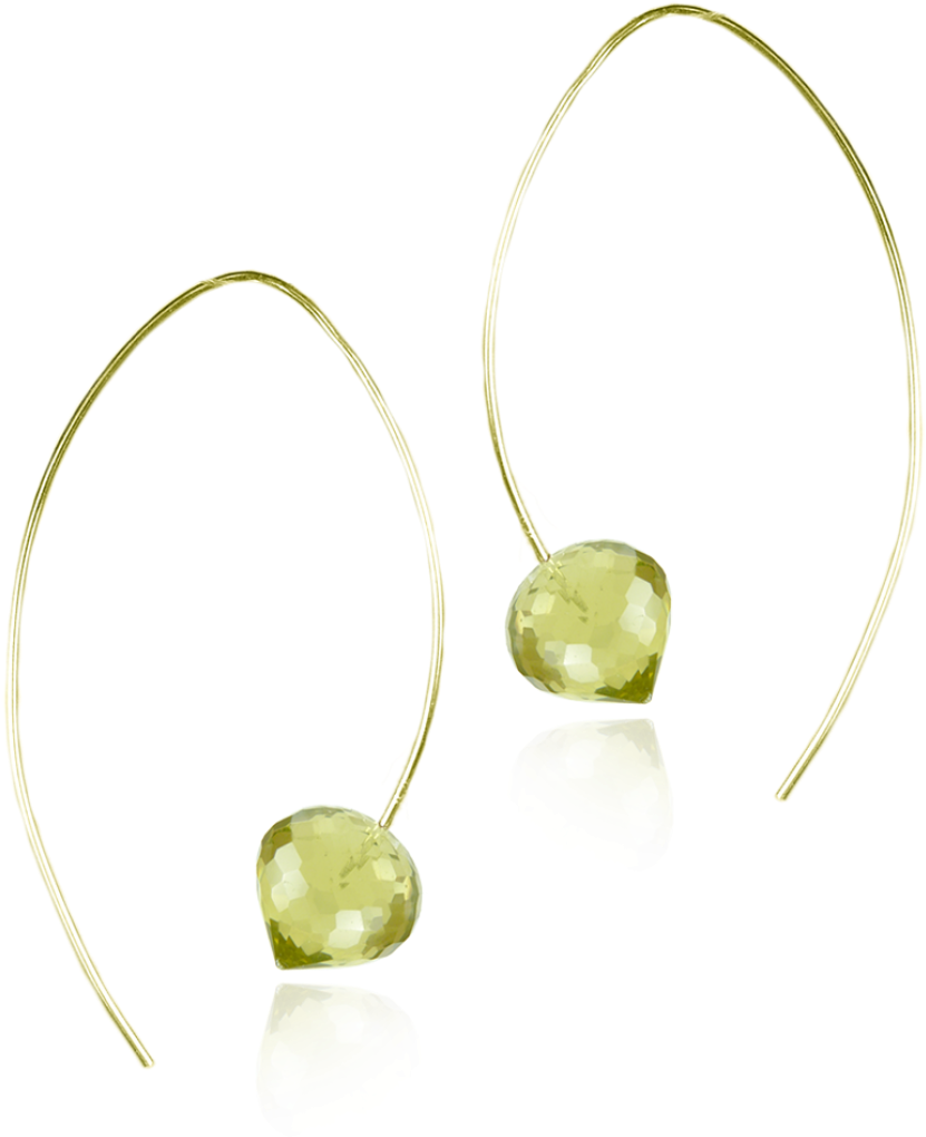 Smokey Quartz Long Fish Hook Earrings - Earrings Clipart (870x1110), Png Download