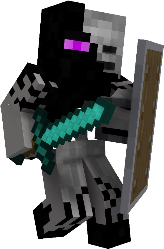 Fighting Uses For Minecraft Dual Wielding Clipart (557x845), Png Download