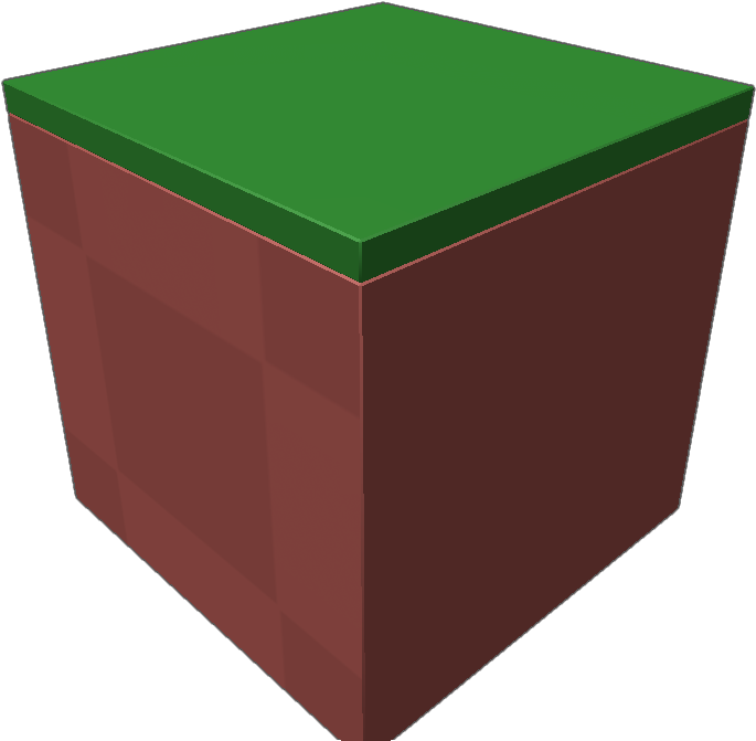 Proportional Grass Block To My Other Minecraft Objects, - Box Clipart (768x768), Png Download