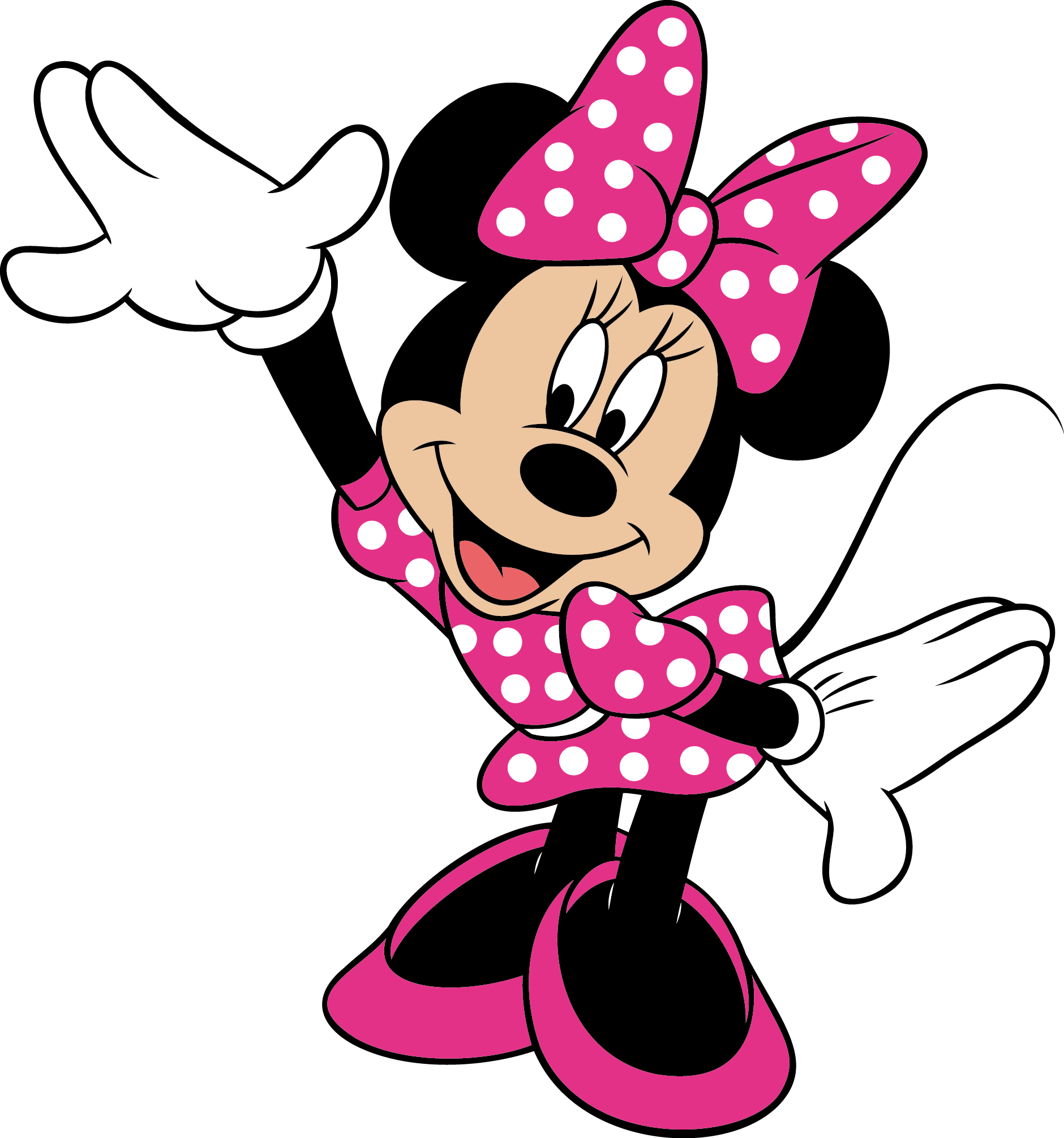 Mickey And Minnie Mouse Clip Art - Minnie Mouse Png Rosa Transparent Png (1880x2010), Png Download