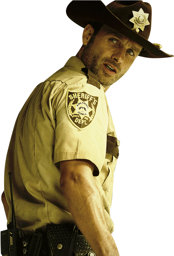 Sheriff Walking Dead Png , Png Download Clipart (604x886), Png Download