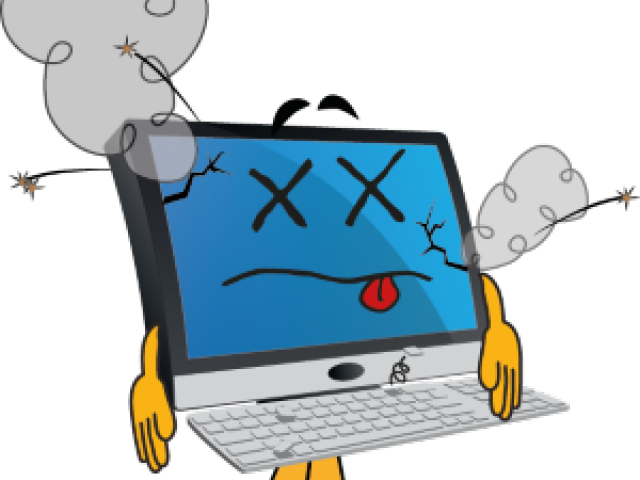 Pc Clipart Old Computer - Computer Cartoon - Png Download (640x480), Png Download