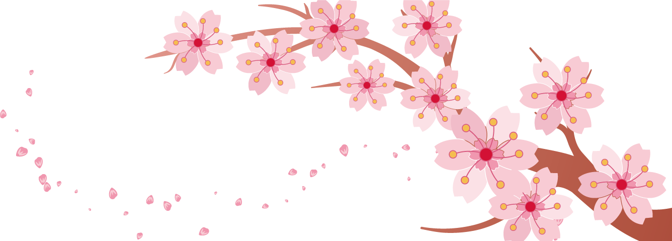 Cherry Blossom Banner - Cherry Blossom Banner Background Clipart (1336x479), Png Download