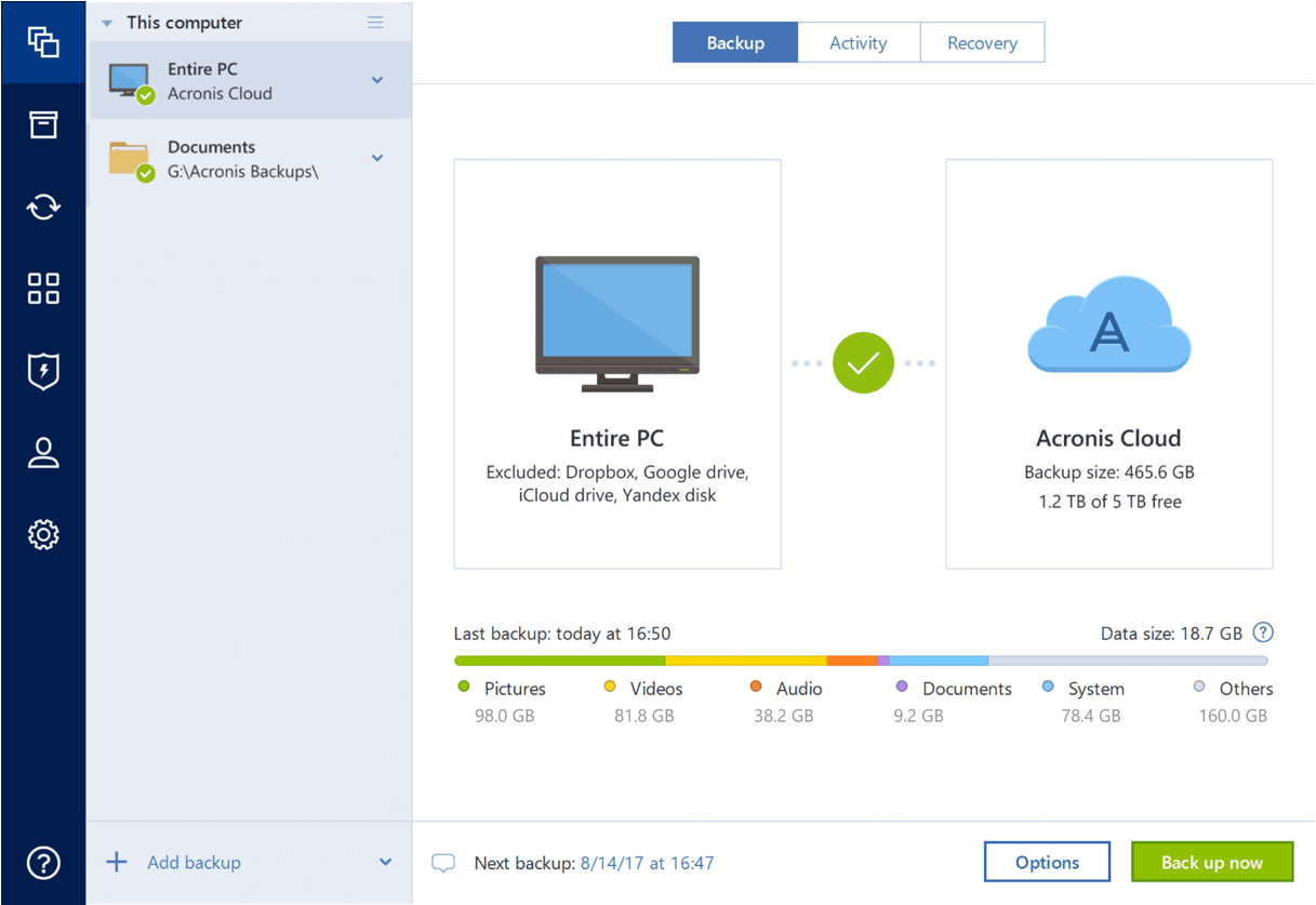 How To Move Data To A New Pc - Acronis True Image 2018 Build 11530 Crack Clipart (1508x848), Png Download