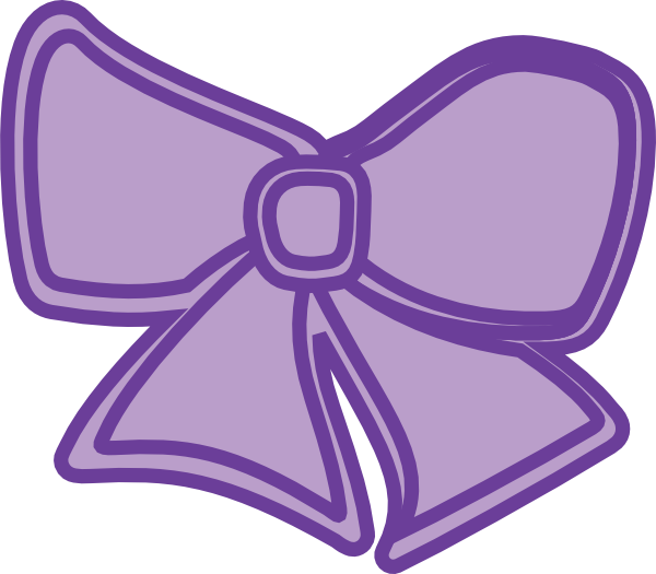 Purple Cheer Bow Clipart Hair Clip Art - Transparent Purple Bow Clipart - Png Download (600x525), Png Download
