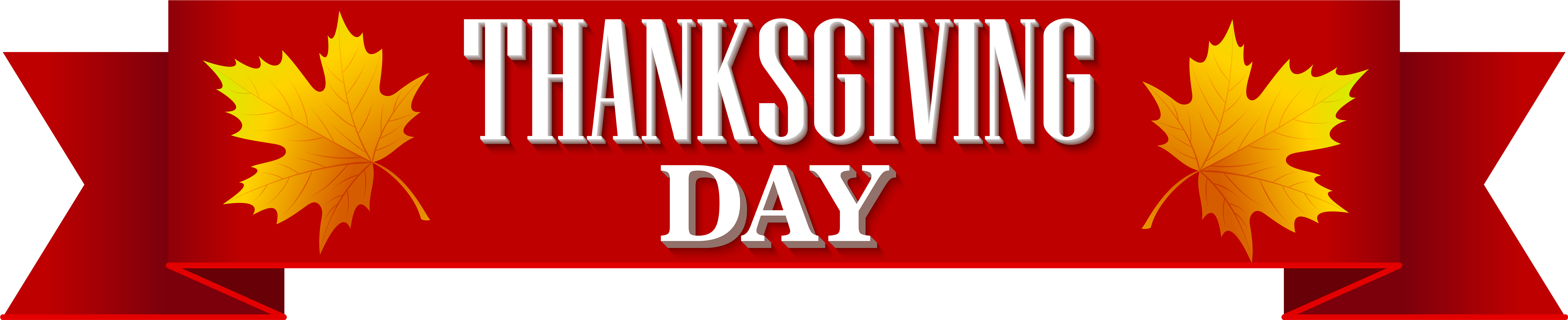 Picture Black And White Day Banner Transparent Png - Thanksgiving Day Free Clipart (8000x1682), Png Download