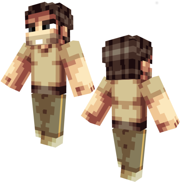 Xptbspng - Skin Rick Grimes Minecraft Clipart (640x640), Png Download