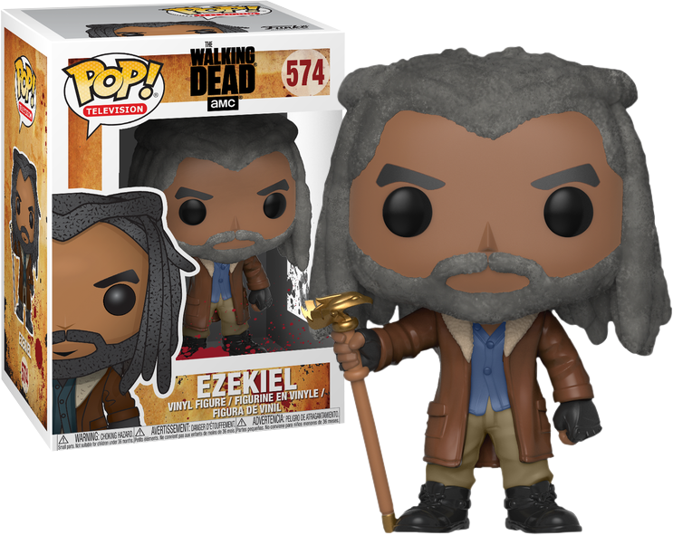 Funko Pop Vinyl - Walking Dead Ezekiel Pop Clipart (743x591), Png Download