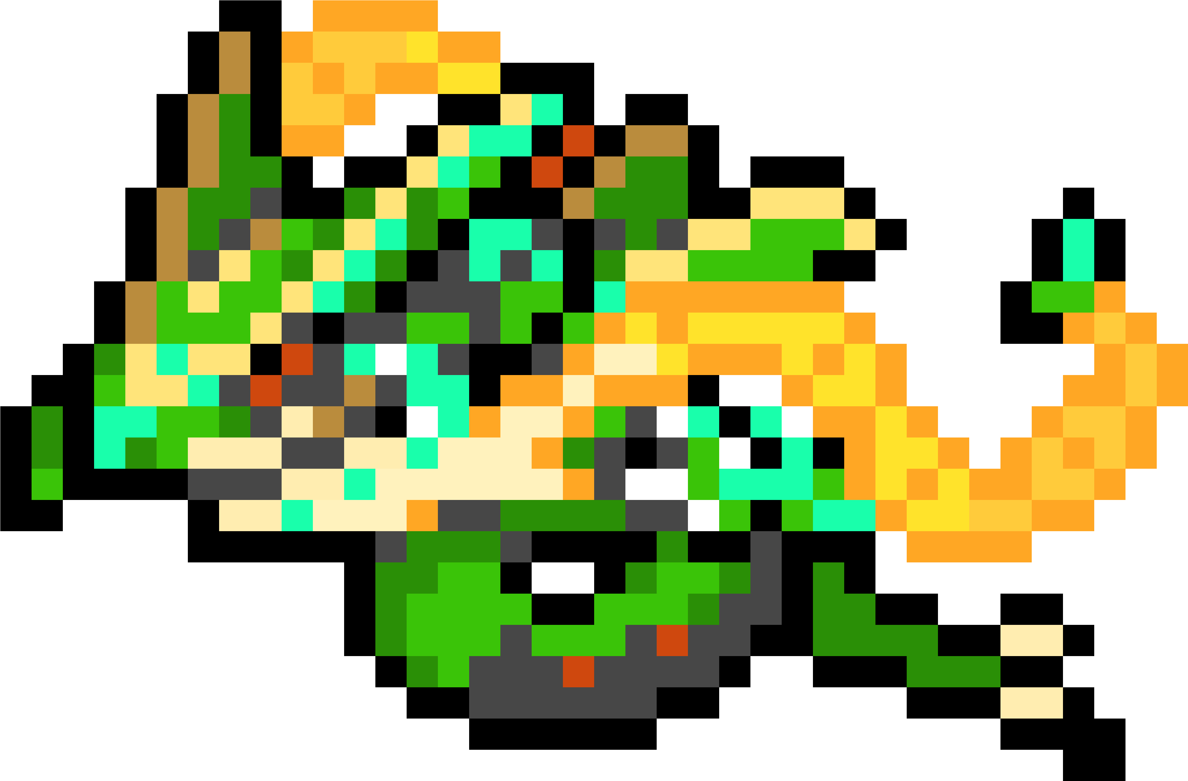 Mega Rayquaza - Mega Rayquaza Minecraft Pixel Art Clipart (4100x3100), Png Download