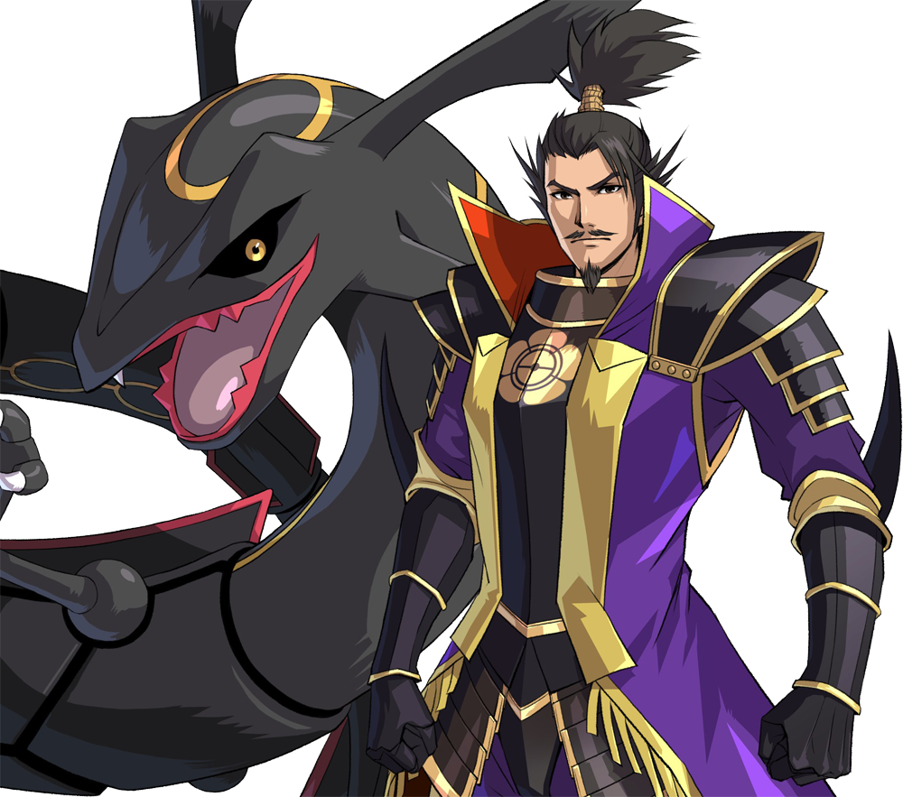 Nobunaga And Rayquaza - Pokemon Conquest Nobunaga Clipart (1000x883), Png Download