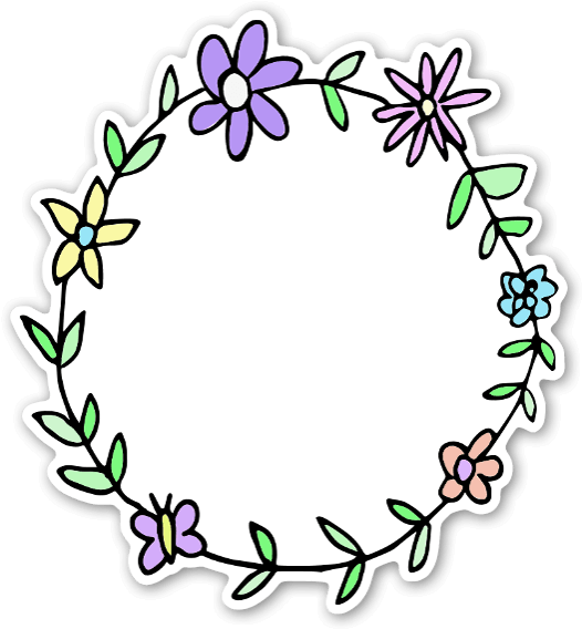 A Lovely Circle Of Flowers To Add In Your Text For - Circle Clipart (563x600), Png Download