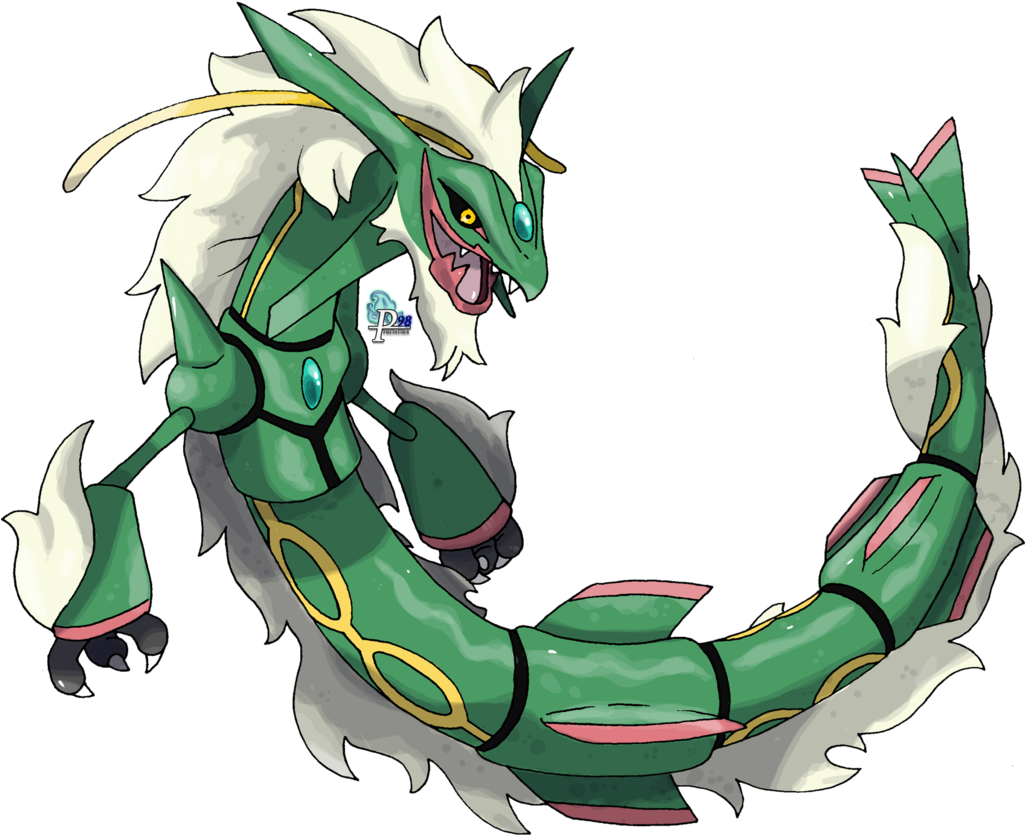 View Rayquaza , - Rayquaza Pokemon Clipart (1024x856), Png Download