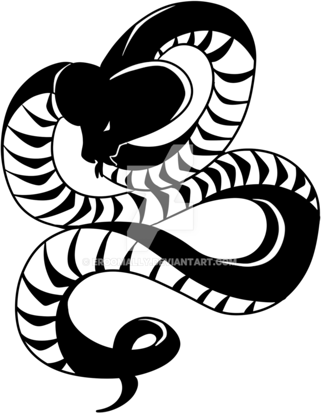Tribal Snake Png - Elapidae Clipart (656x842), Png Download