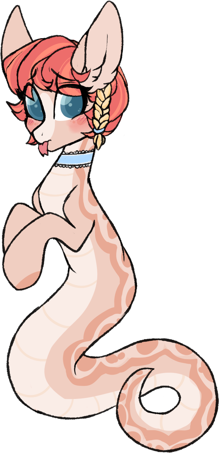 Angelbeat-drift, Blep, Blushing, Braid, Choker, Female, - Cartoon Clipart (1000x1500), Png Download