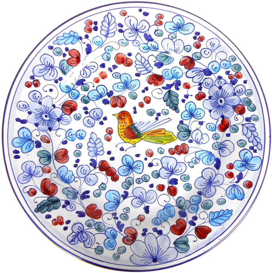 Dinner Plate Arabesco Celeste - Circle Clipart (923x924), Png Download