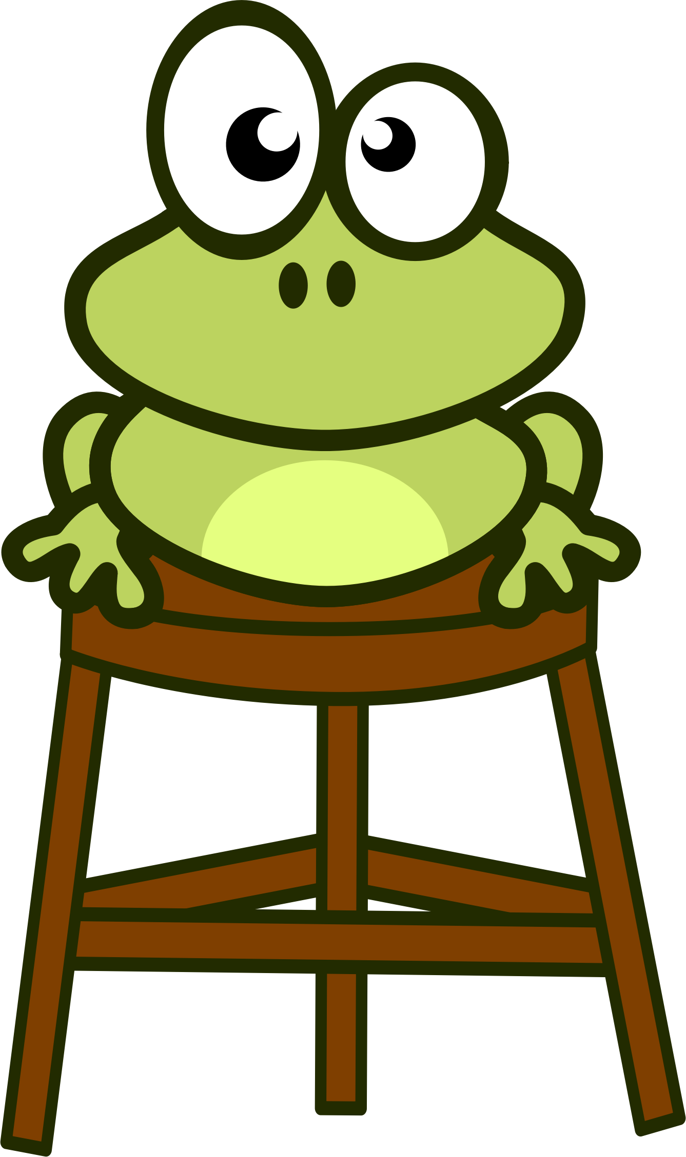 This Free Icons Png Design Of Frog On Stool Clipart (1337x2252), Png Download
