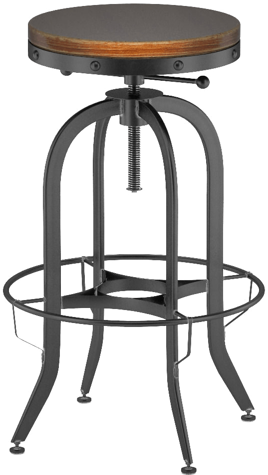 Industrial Bar Stool - Industrial Chair Stool 3ds Clipart (1000x1000), Png Download