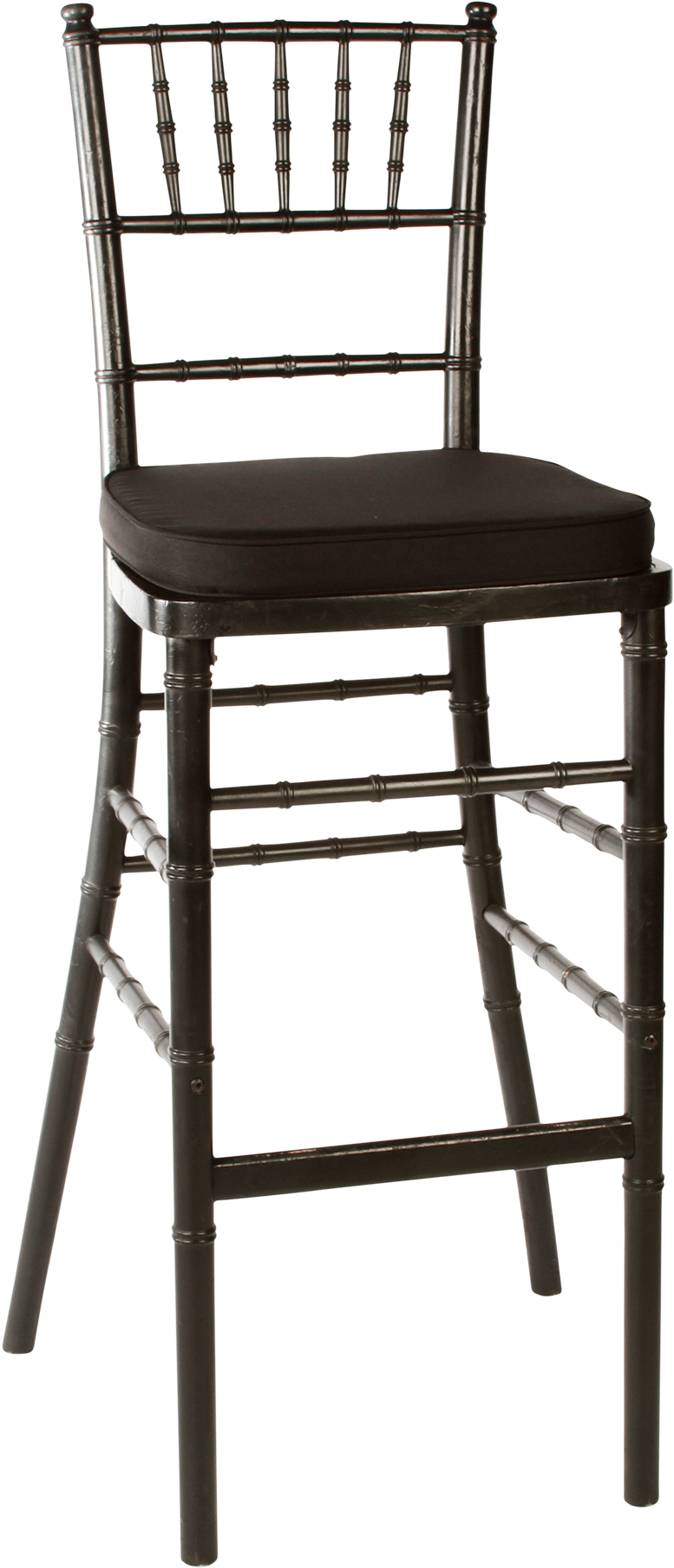 Chiavari Black Bar Stool Clipart (777x1808), Png Download