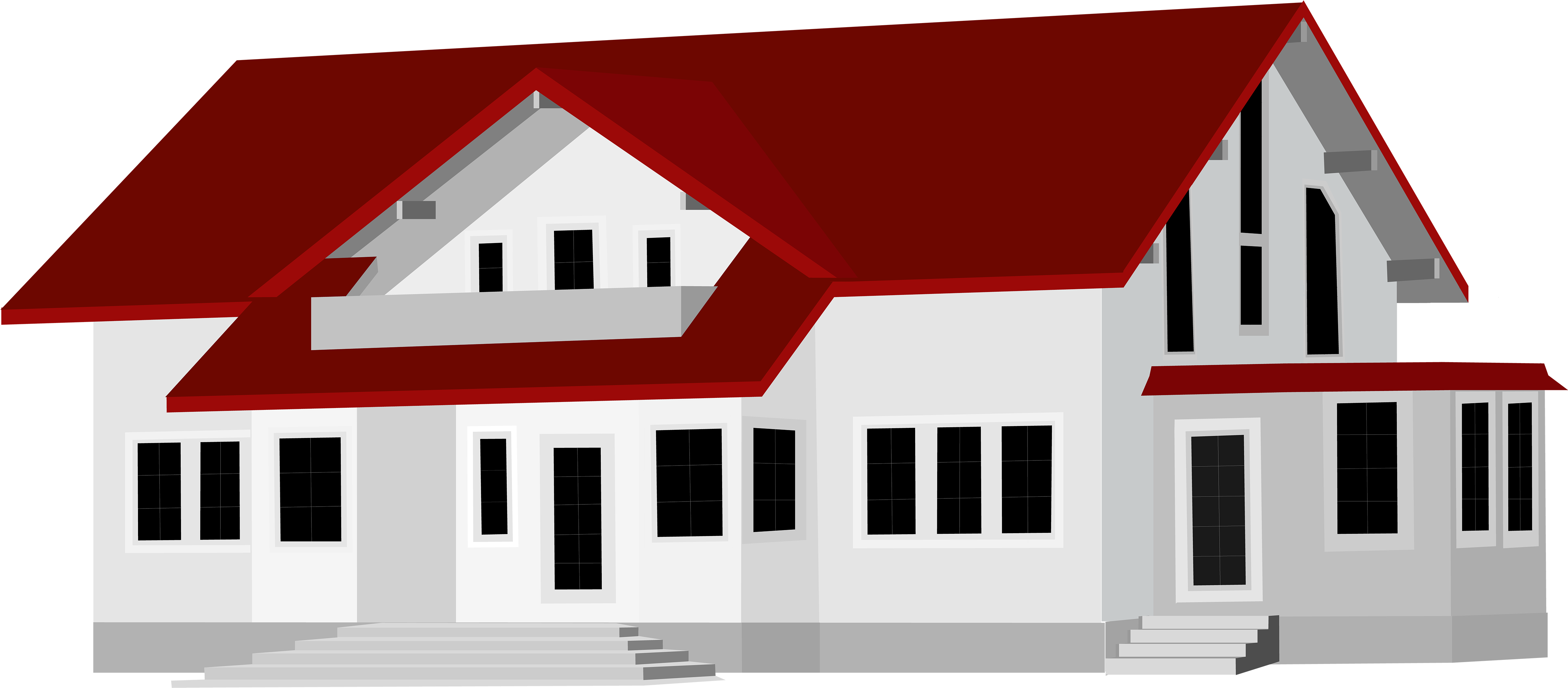 Large House Png Clip Art - Clipart House Transparent Png (5000x2211), Png Download