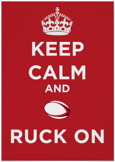 Keep Calm And Ruck On Rugby Poster - Keep Calm And Carry Clipart (812x812), Png Download
