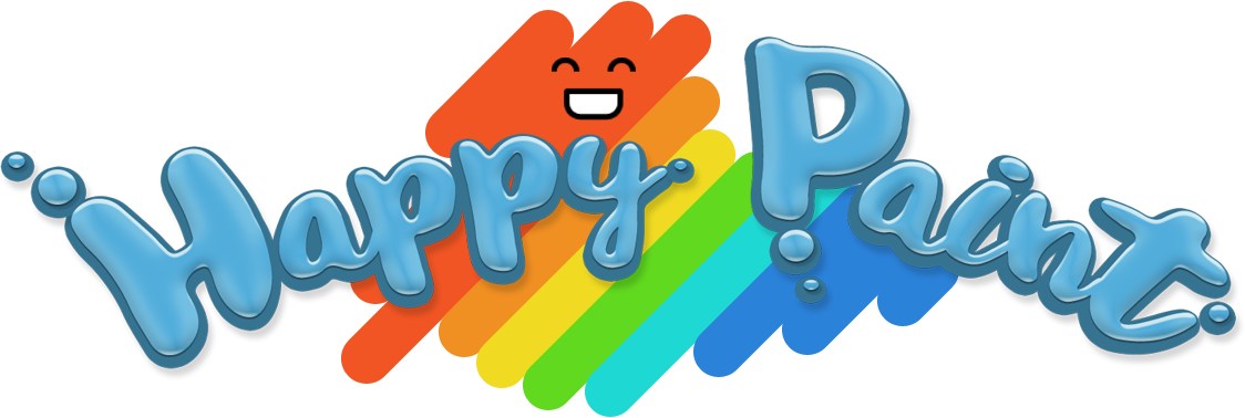 Happy Paint On Ipad - Graphic Design Clipart (1124x378), Png Download