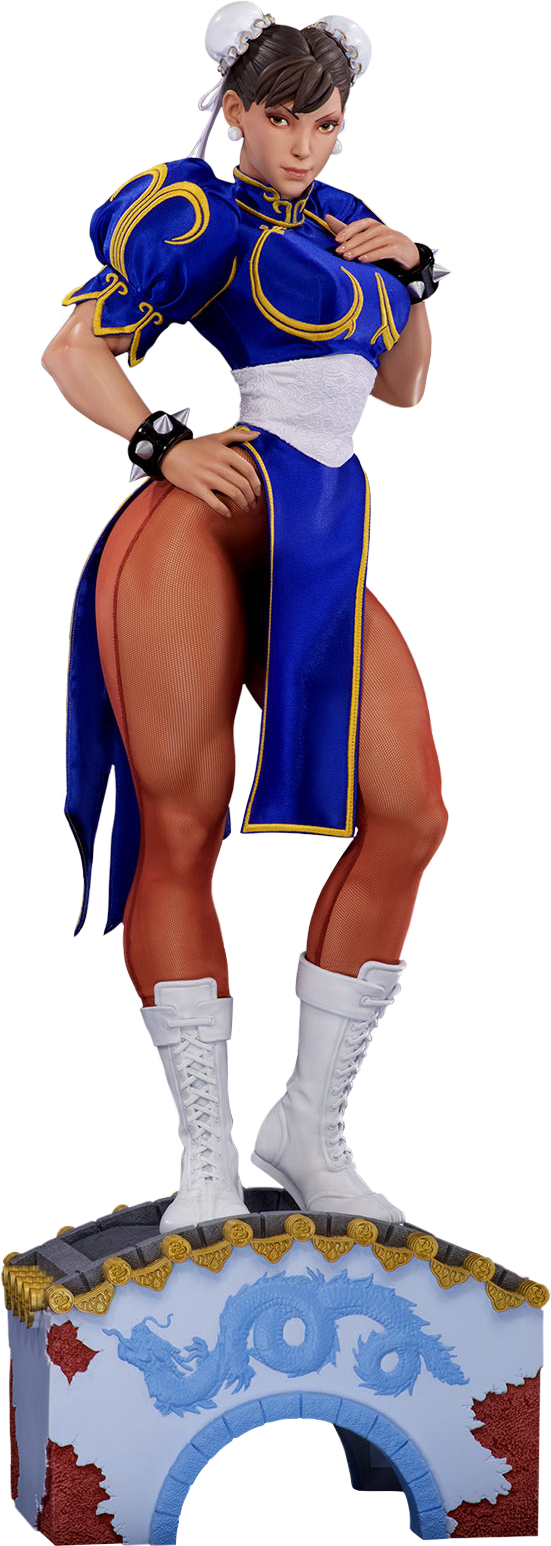 Street Fighter Ii - Street Fighter Chun Li Statue Clipart (551x1546), Png Download